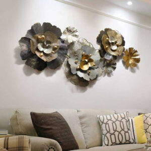 Big Flower dark greyish color wall art by Madhuram Handicrafts